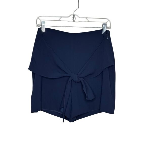 Trina Turk blue front bow high rise dress shorts size 8 - Picture 6 of 8